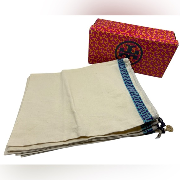 New Tory Burch Blue / canvas drawstring dust bag - Picture 3 of 9